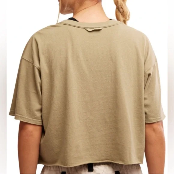 FP Movement by Free People Olive Green Graphic Crop Top - Picture 2 of 3